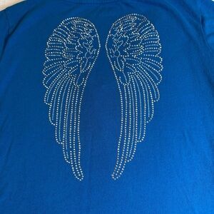 Aeropostale Vibrant Blue Top with Silver Accents